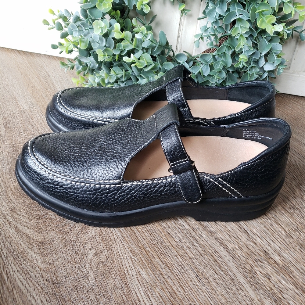 DR. COMFORT LU LU DIABETIC BLACK LEATHER WOMEN'S COMFORT SHOE SIZE 10N MARY JANE